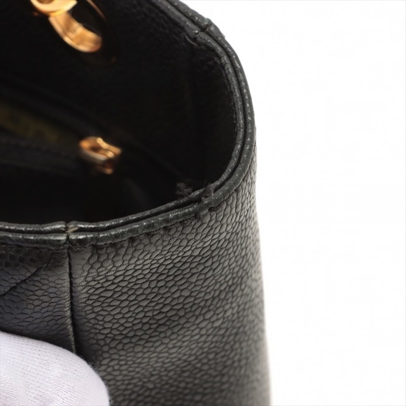 Chanel Matelasse Coco Mark Double Chain Caviar Skin Black - Picture 7 of 8